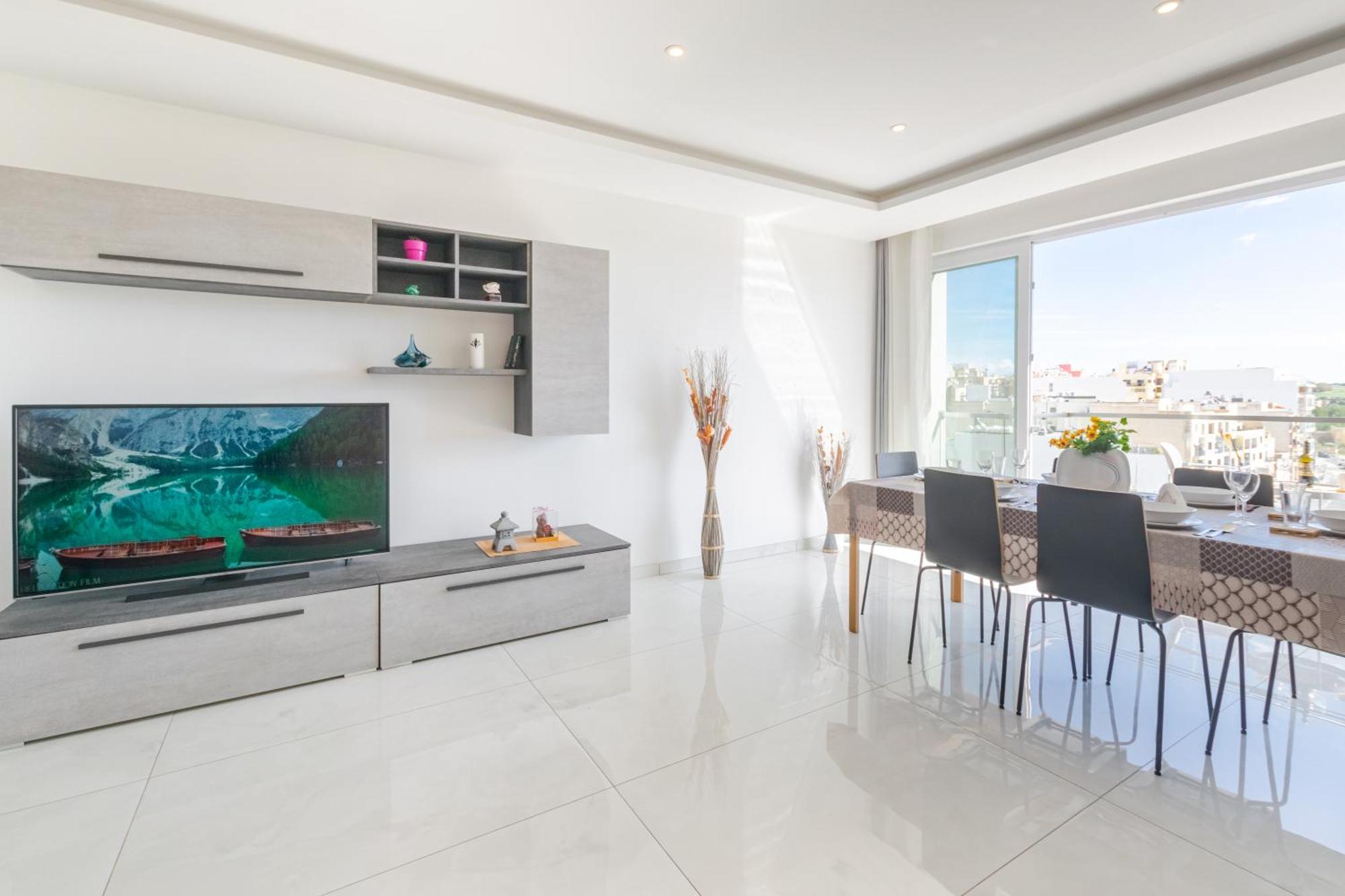 New Spacious Apartment With Amazing View Bugibba เซนต์พอลส์เบย์ ภายนอก รูปภาพ